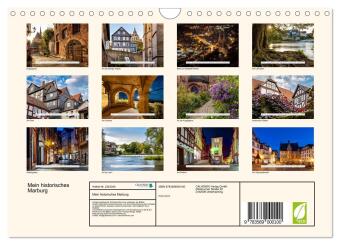 Mein historisches Marburg (Wandkalender 2027 DIN A4 quer), CALVENDO Monatskalender