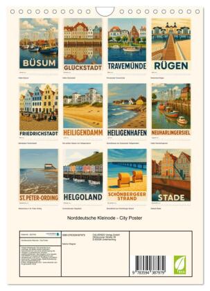 Norddeutsche Kleinode - City Poster (Wandkalender 2027 DIN A4 hoch), CALVENDO Monatskalender