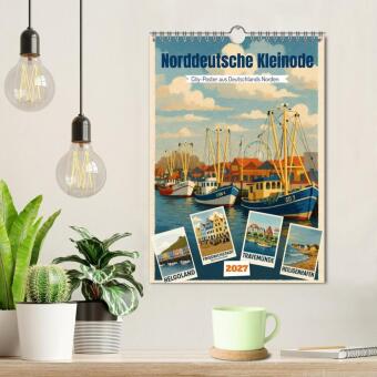 Norddeutsche Kleinode - City Poster (Wandkalender 2027 DIN A4 hoch), CALVENDO Monatskalender