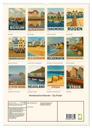 Norddeutsche Kleinode - City Poster (hochwertiger Premium Wandkalender 2027 DIN A2 hoch), Kunstdruck in Hochglanz