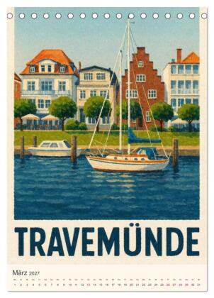 Norddeutsche Kleinode - City Poster (Tischkalender 2027 DIN A5 hoch), CALVENDO Monatskalender