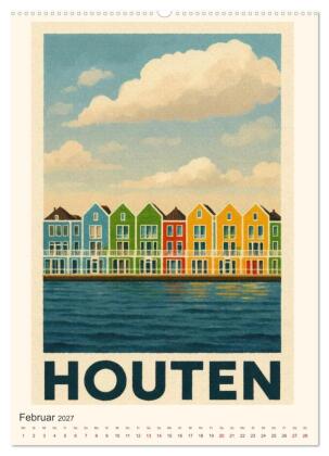 Charmante Holland-Ansichten (hochwertiger Premium Wandkalender 2027 DIN A2 hoch), Kunstdruck in Hochglanz