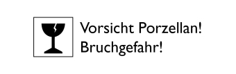 Weihwasserbecken aus Porzellan - Kreuz