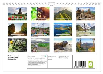 Bekanntes und Unbekanntes Indonesien (Wandkalender 2027 DIN A4 quer), CALVENDO Monatskalender