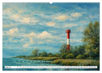 Leuchttürme an der Elbe - von Hamburg bis zur Elbmündung (Wandkalender 2027 DIN A2 quer), CALVENDO Monatskalender