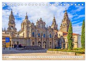 Am Jakobsweg in Portugal (Tischkalender 2027 DIN A5 quer), CALVENDO Monatskalender