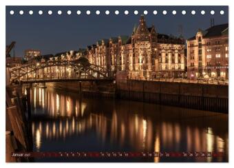 Magic Nights Hamburg (Tischkalender 2027 DIN A5 quer), CALVENDO Monatskalender