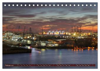 Magic Nights Hamburg (Tischkalender 2027 DIN A5 quer), CALVENDO Monatskalender