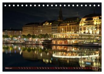 Magic Nights Hamburg (Tischkalender 2027 DIN A5 quer), CALVENDO Monatskalender