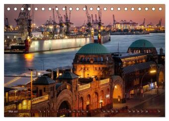 Magic Nights Hamburg (Tischkalender 2027 DIN A5 quer), CALVENDO Monatskalender