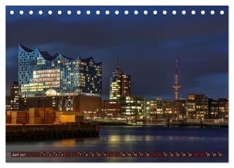 Magic Nights Hamburg (Tischkalender 2027 DIN A5 quer), CALVENDO Monatskalender