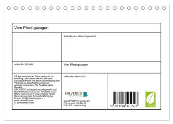 Vom Pferd gezogen (Tischkalender 2027 DIN A5 quer), CALVENDO Monatskalender