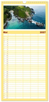 Familienplaner 2027 - Spanische Provinzen - Asturien mit 5 Spalten (Wandkalender, 21 x 45 cm) CALVENDO