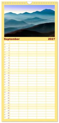 Familienplaner 2027 - Spanische Provinzen - Asturien mit 5 Spalten (Wandkalender, 21 x 45 cm) CALVENDO