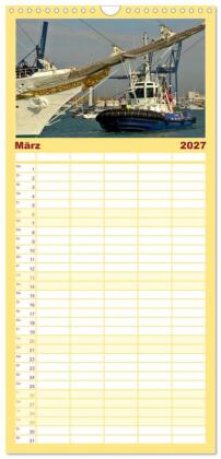 Familienplaner 2027 - Spanische Provinzen - Cadiz mit 5 Spalten (Wandkalender, 21 x 45 cm) CALVENDO