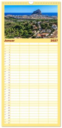Familienplaner 2027 - Spanische Provinzen - Alicante mit 5 Spalten (Wandkalender, 21 x 45 cm) CALVENDO