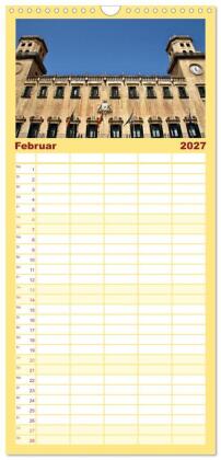 Familienplaner 2027 - Spanische Provinzen - Alicante mit 5 Spalten (Wandkalender, 21 x 45 cm) CALVENDO