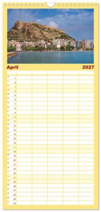 Familienplaner 2027 - Spanische Provinzen - Alicante mit 5 Spalten (Wandkalender, 21 x 45 cm) CALVENDO