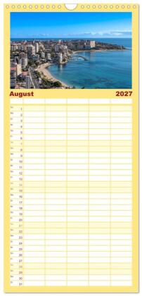 Familienplaner 2027 - Spanische Provinzen - Alicante mit 5 Spalten (Wandkalender, 21 x 45 cm) CALVENDO