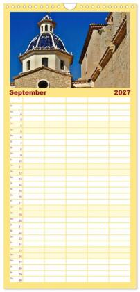 Familienplaner 2027 - Spanische Provinzen - Alicante mit 5 Spalten (Wandkalender, 21 x 45 cm) CALVENDO