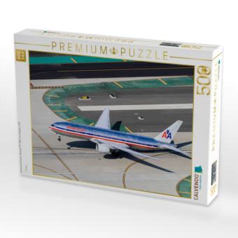 CALVENDO Puzzle American Airlines Boeing 777-200 Los Angeles, USA | 500 Teile Lege-Größe 48 × 36 cm Foto-Puzzle für Erwachsene