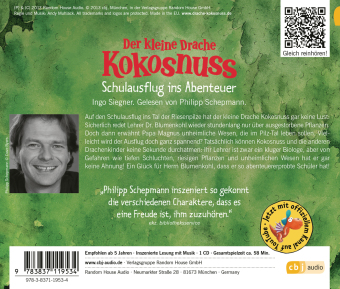 Der kleine Drache Kokosnuss - Schulausflug ins Abenteuer,1 Audio-CD