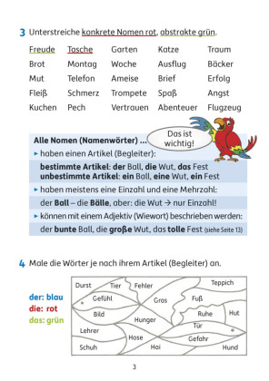 Deutsch 3. Klasse Übungsheft - Grammatik