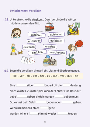 Deutsch 3. Klasse Übungsheft - Grammatik