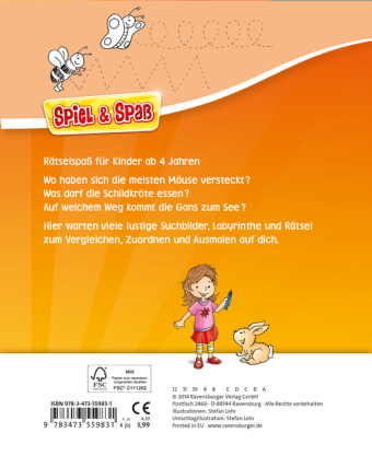 Spiel & Spaß - Kindergarten-Rätselspaß für unterwegs