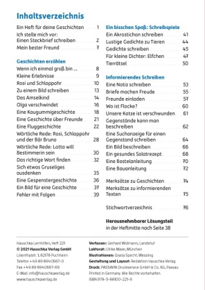 Deutsch 2. Klasse Übungsheft - Aufsatz