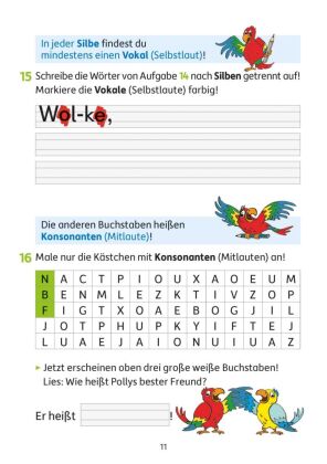Deutsch 1. Klasse / 2. Klasse Übungsheft - Grammatik