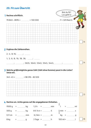 Übungsheft mit Tests in Mathe 4. Klasse