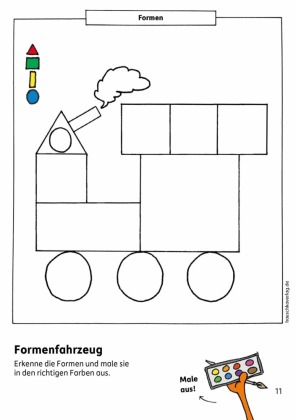Kindergartenblock ab 4 Jahre - Formen, Farben, Fehler finden