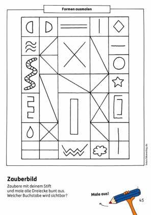 Kindergartenblock ab 4 Jahre - Formen, Farben, Fehler finden