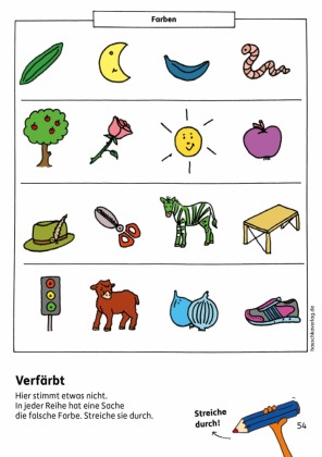 Kindergartenblock ab 4 Jahre - Formen, Farben, Fehler finden