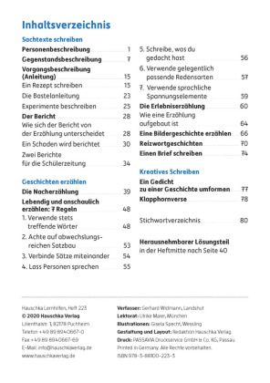 Deutsch 4. Klasse Übungsheft - Aufsatz