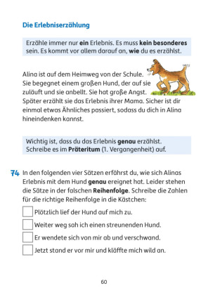 Deutsch 4. Klasse Übungsheft - Aufsatz