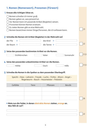 Übungsheft mit Tests in Deutsch 3. Klasse