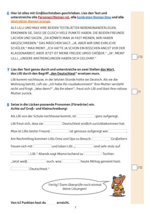 Übungsheft mit Tests in Deutsch 3. Klasse