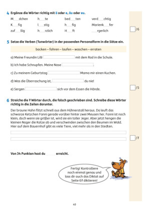 Übungsheft mit Tests in Deutsch 3. Klasse