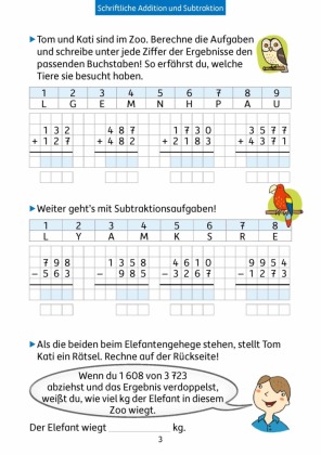 Mathe und Deutsch 4. Klasse Übungsblock