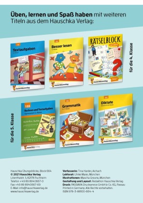 Mathe und Deutsch 4. Klasse Übungsblock