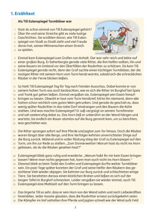 Übungsheft mit Lesetests in Deutsch 4. Klasse