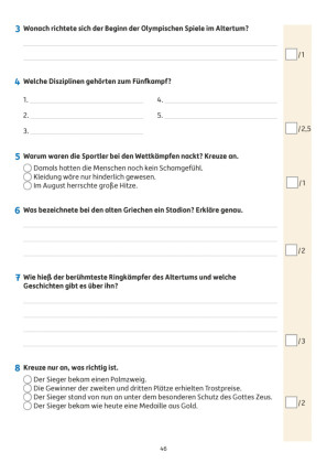 Übungsheft mit Lesetests in Deutsch 4. Klasse