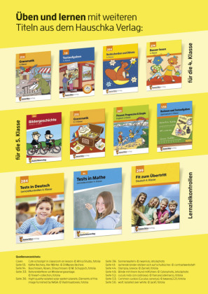 Übungsheft mit Lesetests in Deutsch 4. Klasse