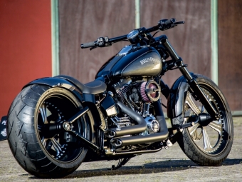 CALVENDO Puzzle Harley-Davidson Softail Slim S 300 Fat Ass Kit 1000 Teile Puzzle quer | 1000 Teile Lege-Größe 64 × 48 cm Foto-Puzzle für glückliche Stunden