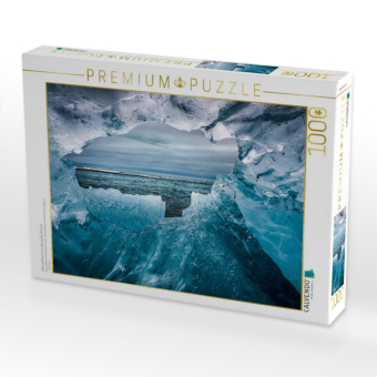 CALVENDO Puzzle Diamond Beach am Jökulsárlón (Eissee) | 1000 Teile Lege-Größe 64x48cm Foto-Puzzle für glückliche Stunden