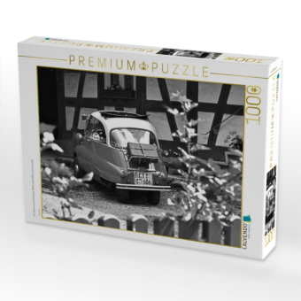 CALVENDO Puzzle Ein Motiv aus dem Kalender BMW Isetta 300 in schwarzweiß | 1000 Teile Lege-Größe 64x48cm Foto-Puzzle für glückliche Stunden