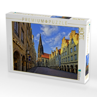 CALVENDO Puzzle Die St. Lamberti-Kirche am Prinzipalmarkt wurde zwischen 1375 und 1450 erbaut | 1000 Teile Lege-Größe 64x48cm Foto-Puzzle für glückliche Stunden