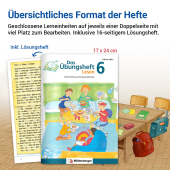 Das Übungsheft Lesen Klasse 6